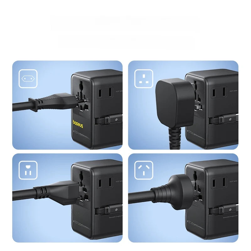 Universal Travel Adapter with USB-C and Fast Charge